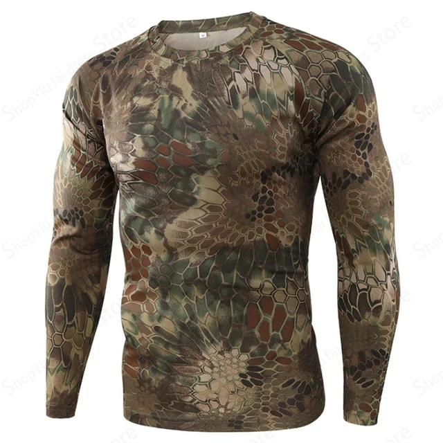 Outdoor Hunting Prints - Мужская футболка с длинным рукавом в