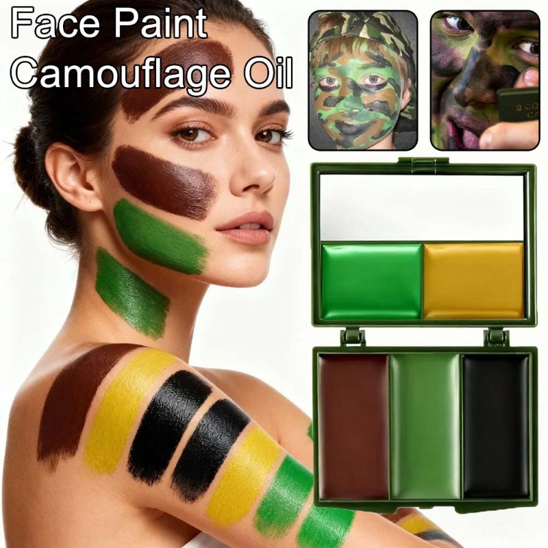 Трехцветная маскировочная крас – обзор и цена Camo Face Paint