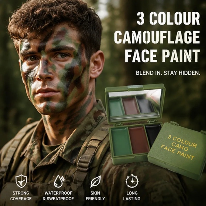 Камуфляжная маскарадная краска – обзор и цена Camo Face Paint